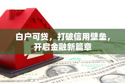 三乡白户可贷，打破信用壁垒，开启金融新篇章