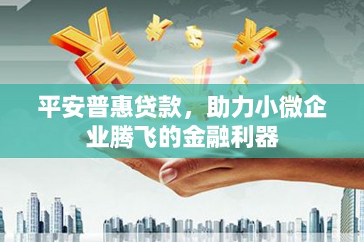 三乡平安普惠贷款，助力小微企业腾飞的金融利器