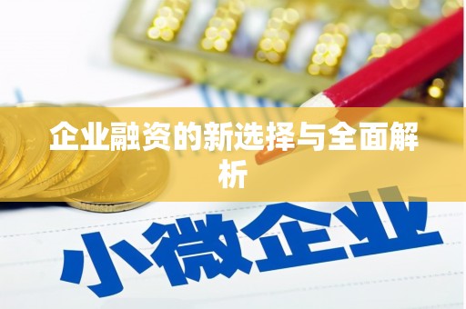 三乡企业融资的新选择与全面解析